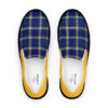 The Tartan Series (Yellow and Blue) Women’s Slip-on Canvas Shoes blue yellow black front art concierge clothing jpg The Tartan Series (Yellow and Blue) Women’s Slip-on Canvas Shoes blue yellow black front art concierge clothing jpg