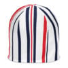 The Stripes Series (Classic Red and Blue) Beanie blue red white front art concierge clothing jpg