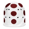The Bauhaus Series (Red and Black Pocka Dots) Beanie RED BLACK white front art concierge clothing jpg