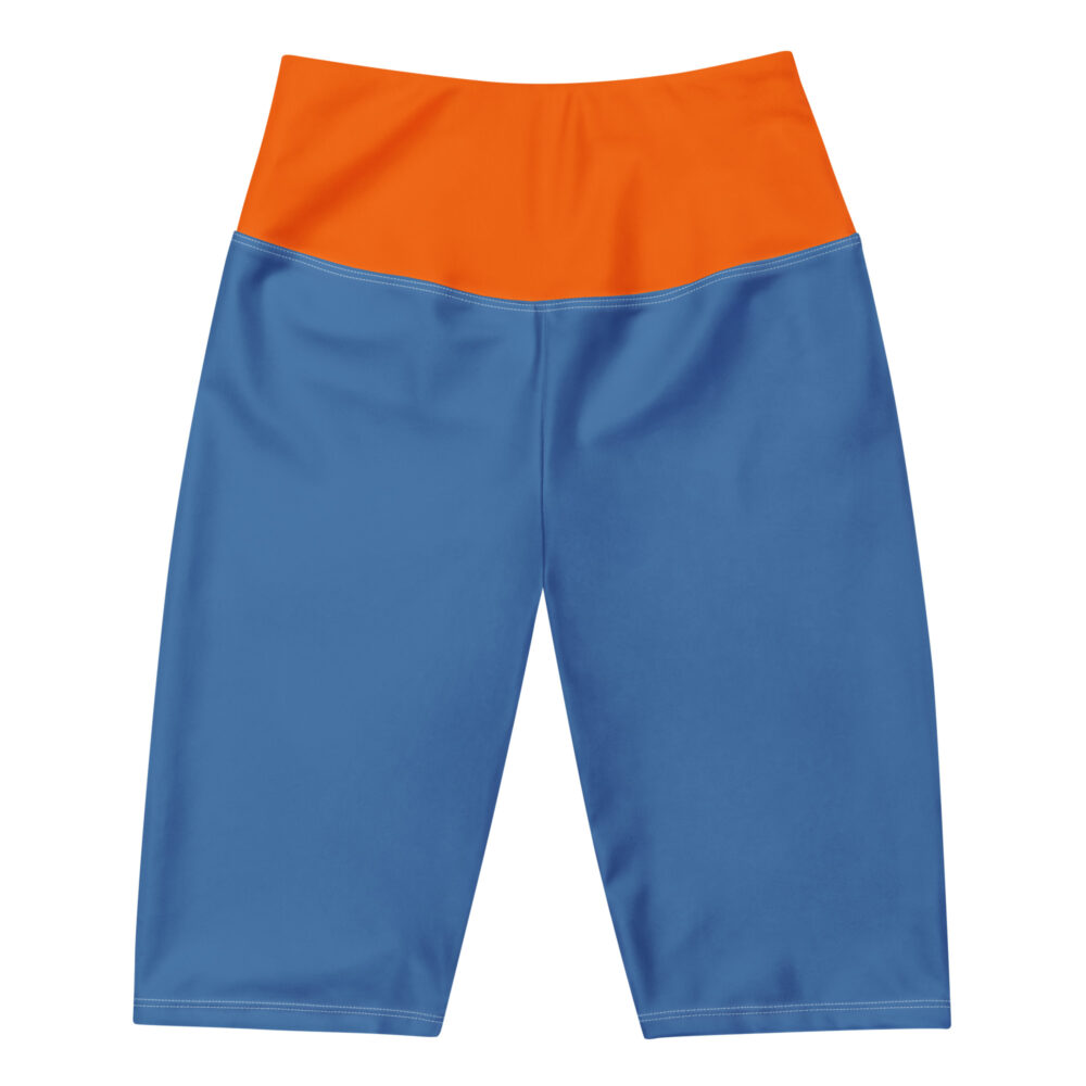 The Bauhaus Series (Persimmon and Friends) Biker Shorts persimmon blue front art concierge clothing jpg