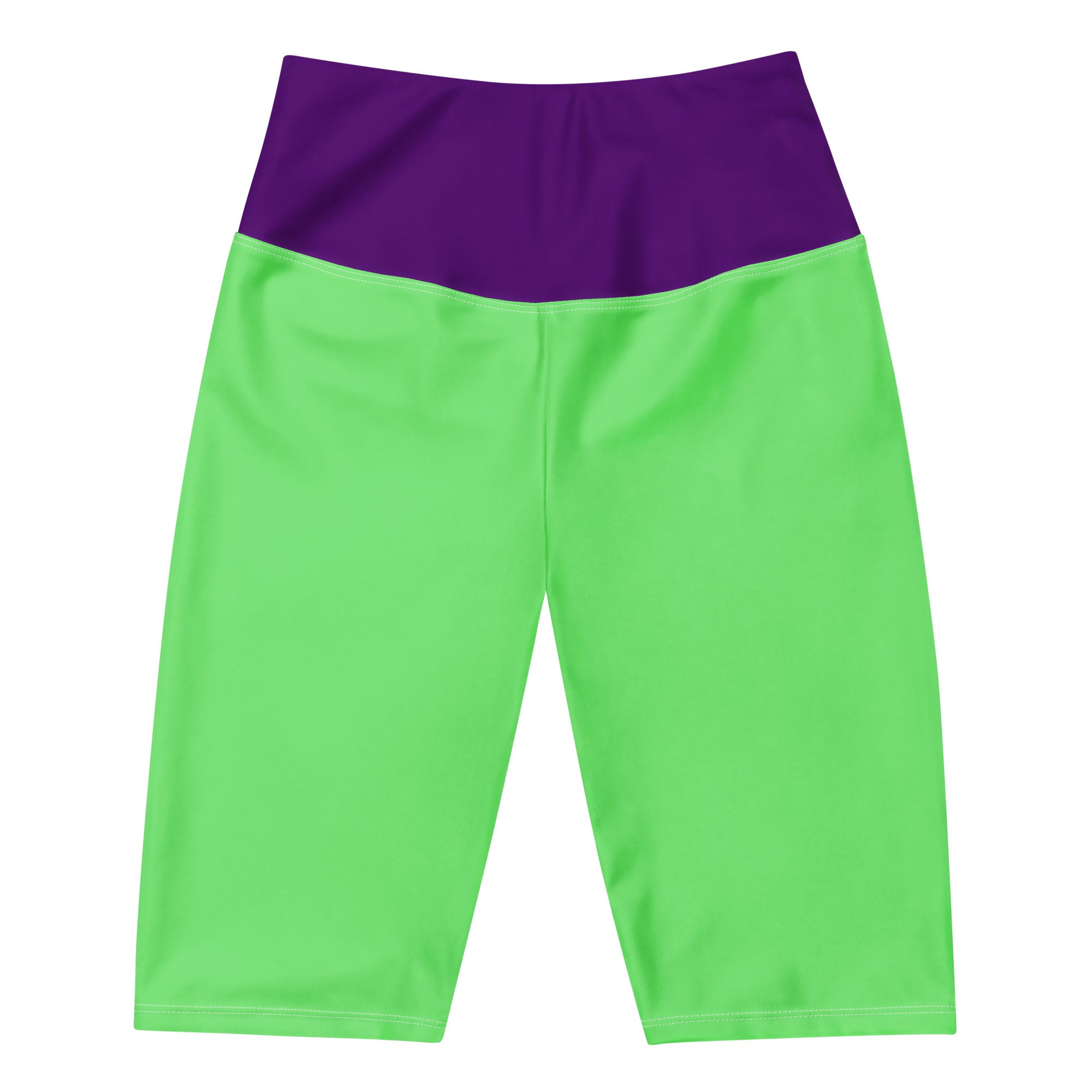 The Bauhaus Series (Royal Purple and Friends) biker shorts royal purple lime front art concierge clothing jpg