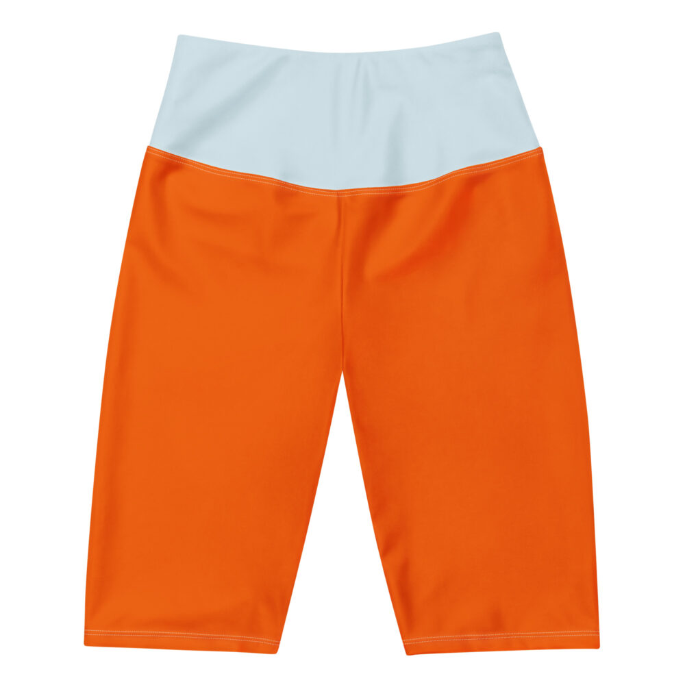 The Bauhaus Series (Ice Blue and Friends) Biker Shorts ice blue persimmon front art concierge clothing jpg