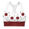 The Bauhaus Series (Red and Black Pocka Dots) Longline Sports Bra red black white front art concierge clothing jpg