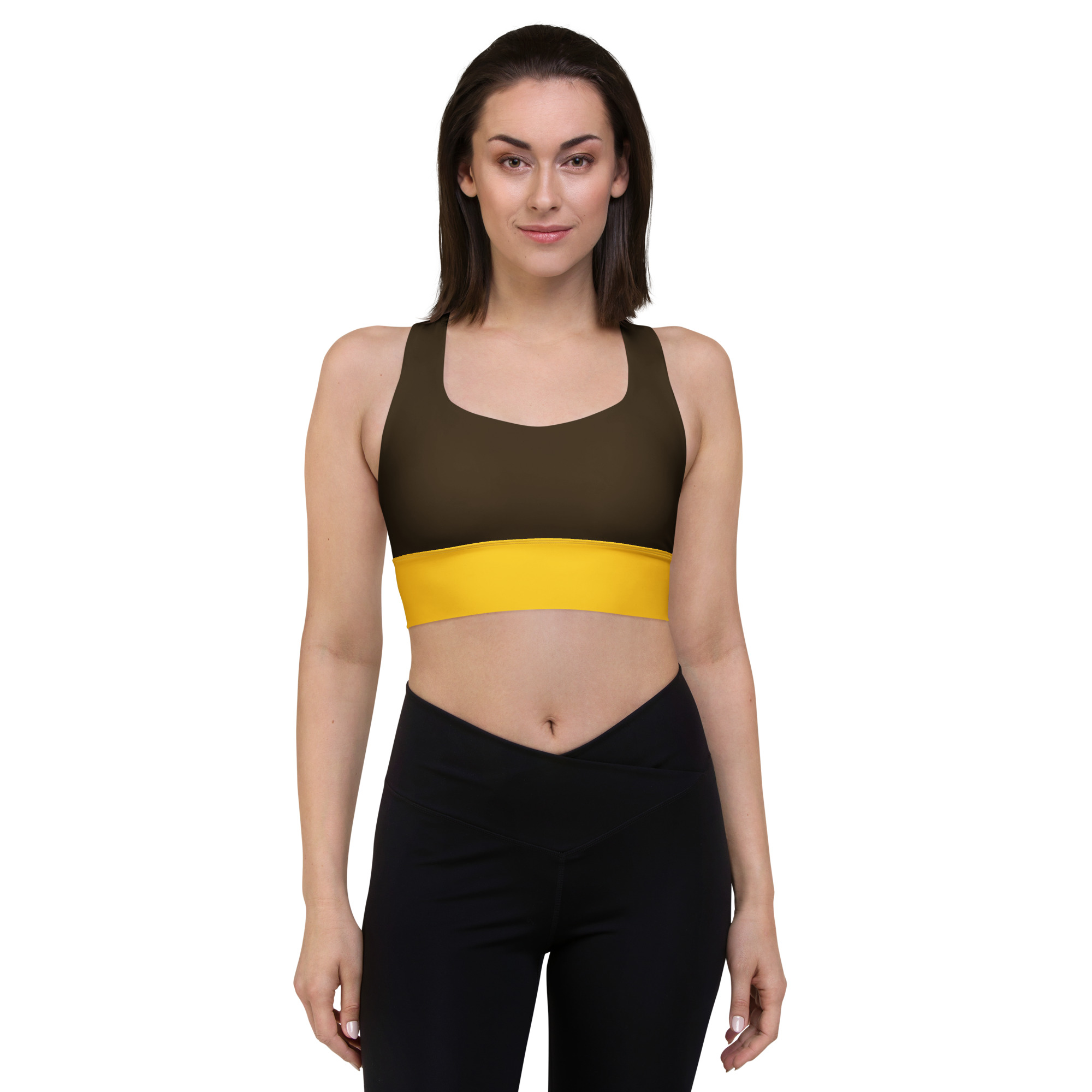 all over print recycled longline sports bra white front 6a94962edc1ad jpg