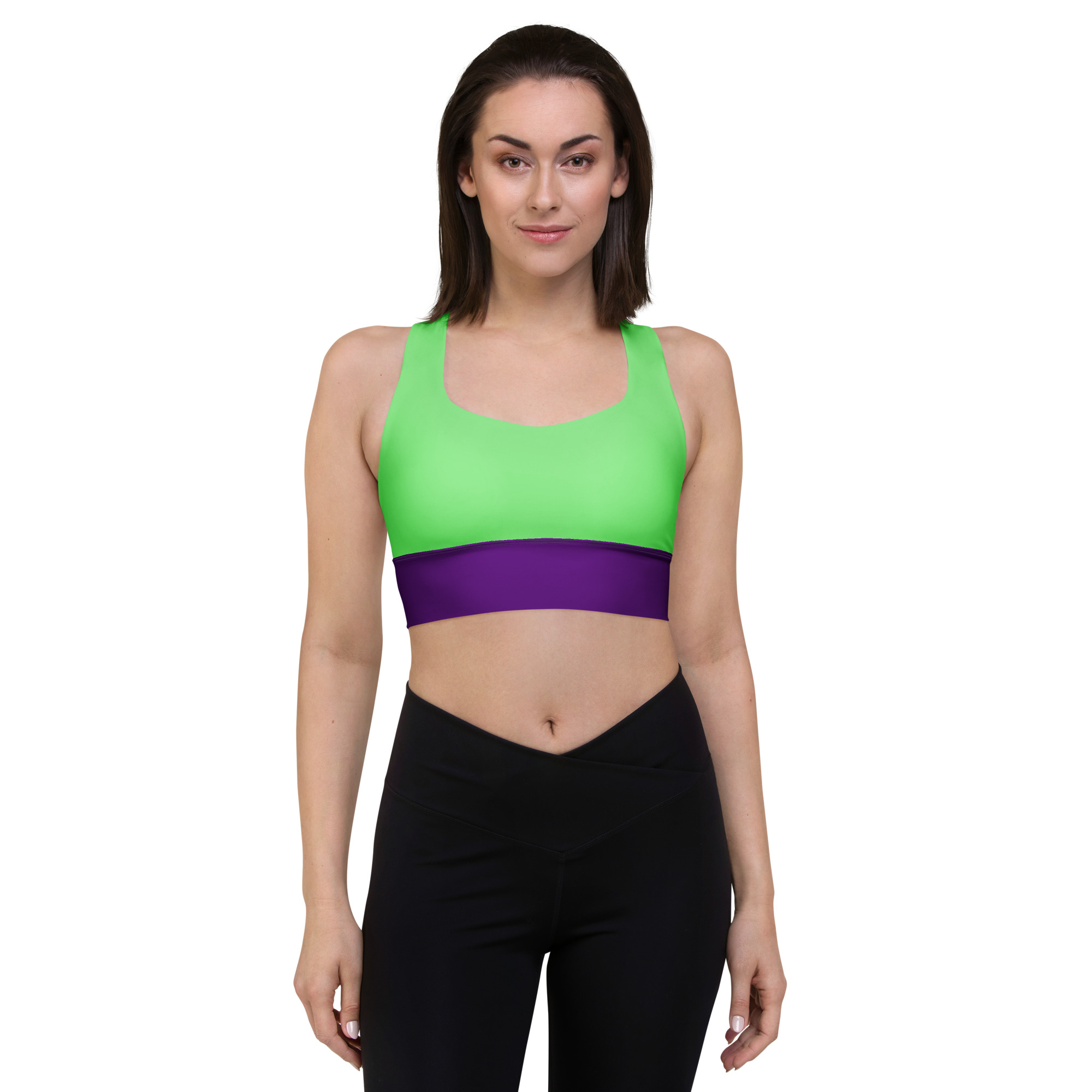 all over print recycled longline sports bra white front 6a94b69a47d94 jpg
