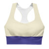 The Bauhaus Series (Cobalt and Friends) Longline Sports Bra Cobalt Sand front art concierge clothing jpg