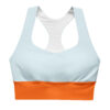 The Bauhaus Series (Ice Blue and Friends) longline sports bra ice blue persimmon front art concierge clothing jpg