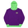 The Bauhaus Series (Royal Purple and Friends) Hoodie royal purple lime green front art concierge clothing.com jpg