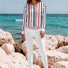 Skyler Limestone Rocks The Stripes Series (Classic Red and Black) Track Jacket yoga leggings canvas deck shoes red blue white front art concierge clothing jpg