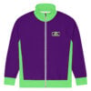 The Bauhaus Series (Royal Purple and Lime) Track Jacket royal purple lime green front art concierge clothing jpg