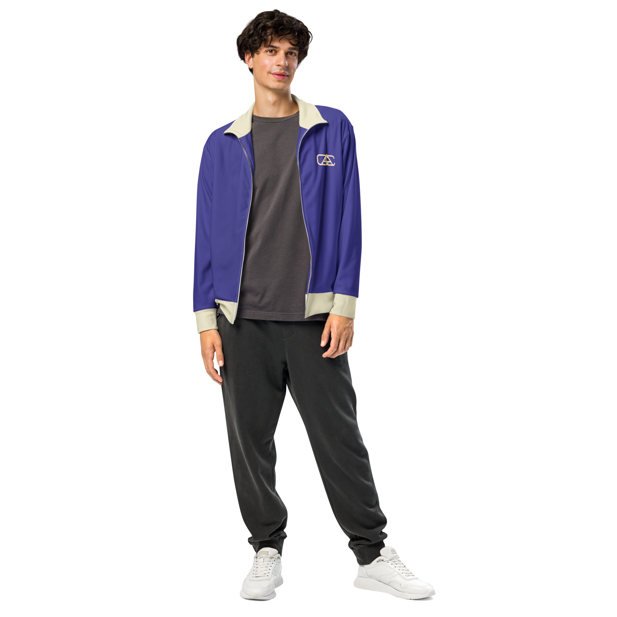 all over print recycled unisex track jacket white front 6a94d75cb7942 jpg