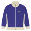 The Bauhaus Series (Cobalt and Friends) Track Jacket cobalt and sand front art concierge clothing jpg
