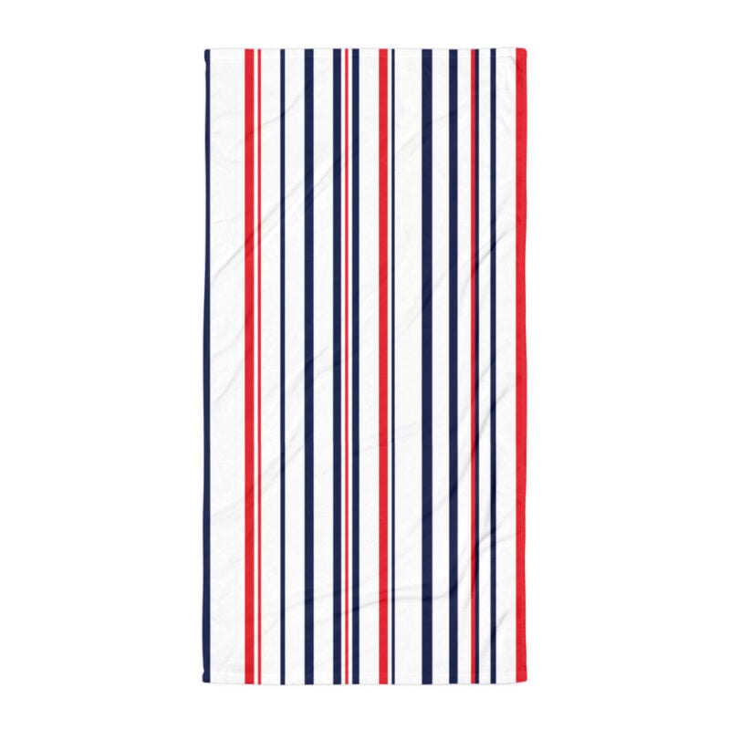 The Stripes Series (Classic Red and Blue) Towel blue red white 30x60 flat art concierge clothing jpg