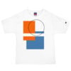 The Bauhaus Series (Persimmon and Friends) Champion T-Shirt persimmon blue black white front art concierge clothing jpg