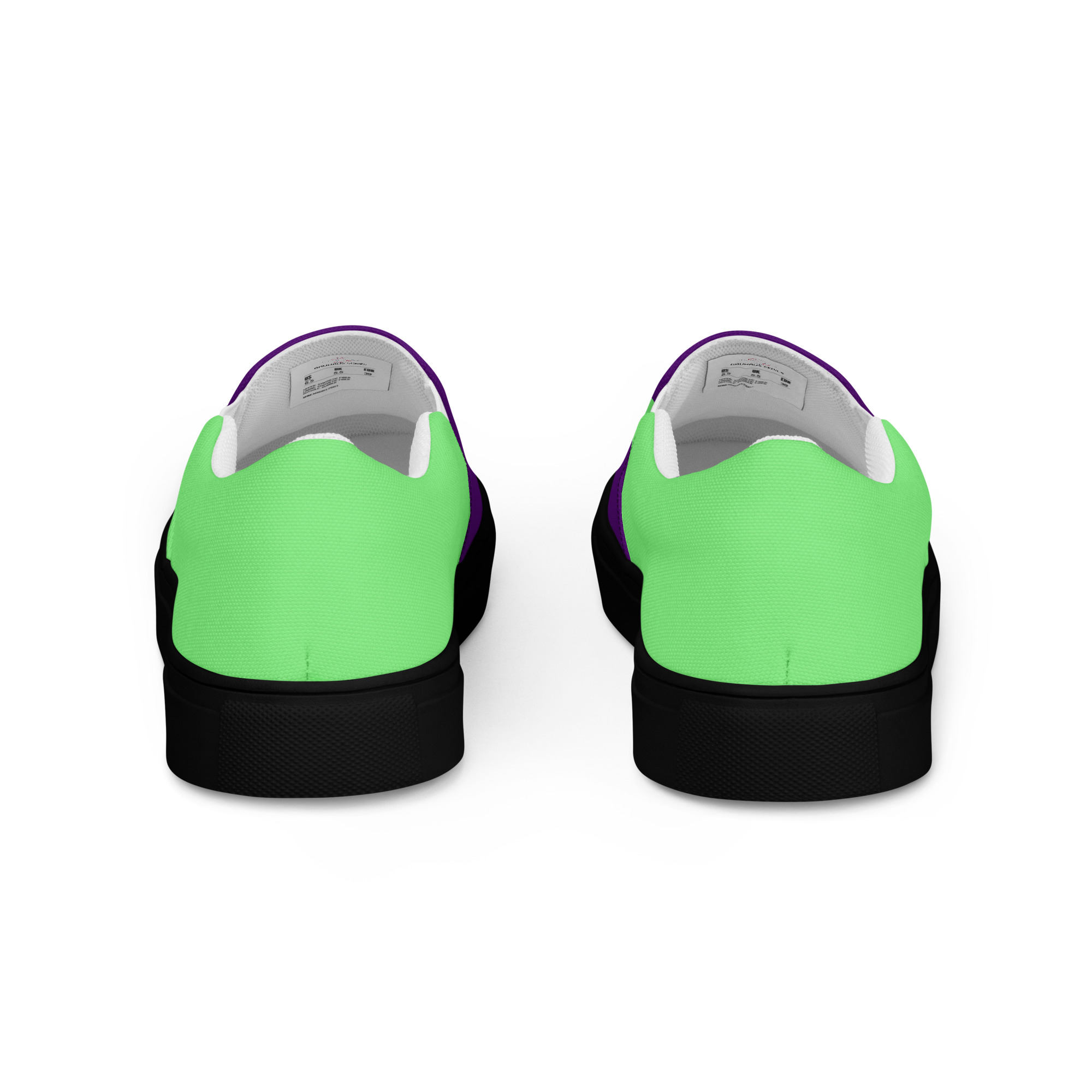 mens slip on canvas shoes black back 6a94bf94bd0ff jpg