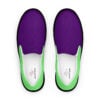 The Bauhaus Series (Royal Purple and Lime) Canvas Deck Shoes royal purple lime green front art concierge clothing JPG
