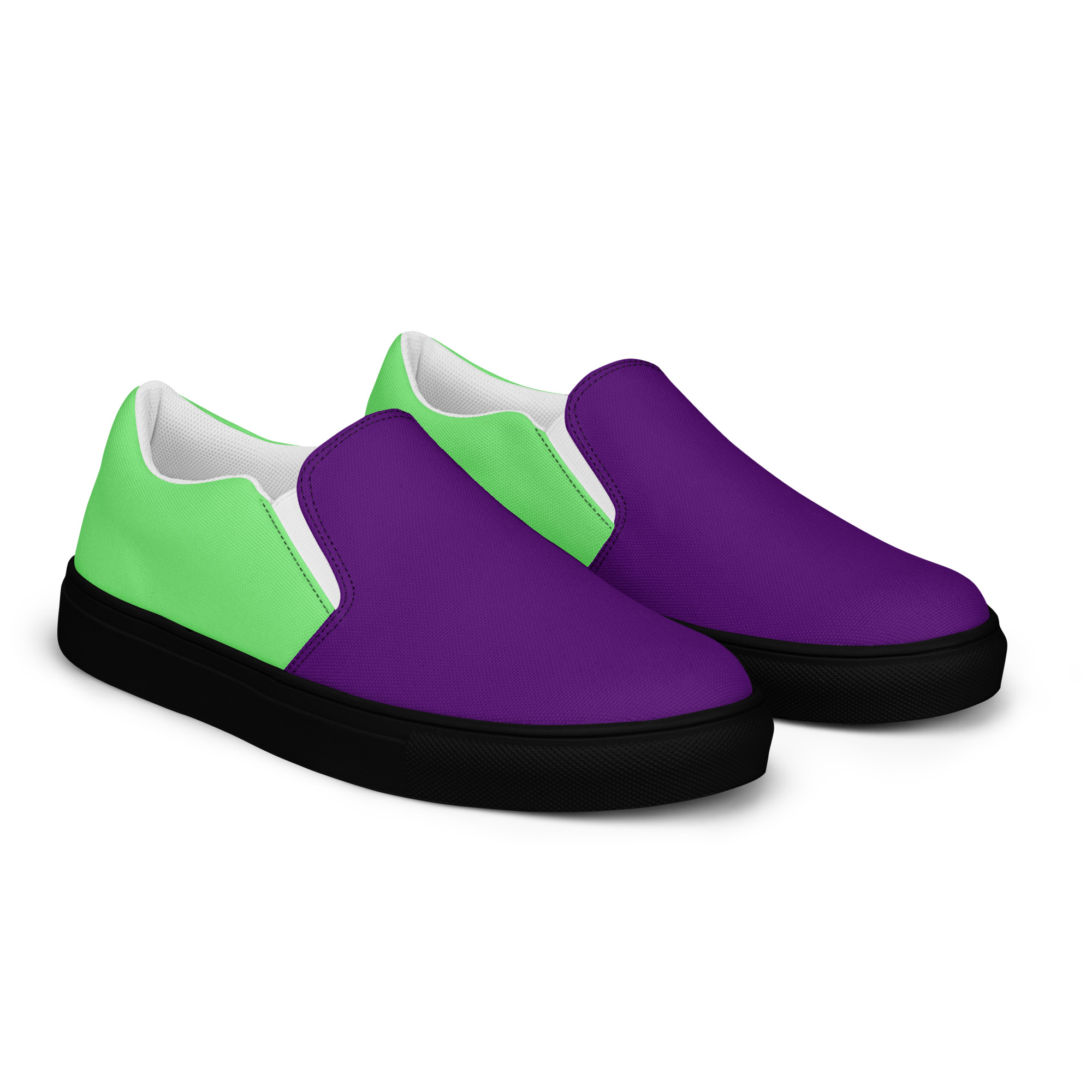 mens slip on canvas shoes black right front 6a94bf94bd098 jpg