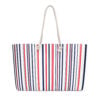 The Stripes Series (Classic Red and Blue) Oversized Weekender Bag blue red white 24x13 front art concierge clothing jpg