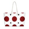 The Bauhaus Series (Red and Black Pocka Dots) Weekender bag red black white 24x13 front art concierge clothing jpg