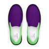 The Bauhaus Series (Royal Purple and Friends) Women’s Slip-on Canvas Shoes royal purple lime green black front art concierge clothing jpg