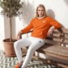 Bodhi The Bauhaus Series (Persimmon and Friends) Hoodie Fleece Joggers Canvas Deck Shoes persimmon and champagne white front art concierge clothing jpg Bodhi The Bauhaus Series (Persimmon and Friends) Hoodie Fleece Joggers Canvas Deck Shoes persimmon and champagne white front art concierge clothing jpg