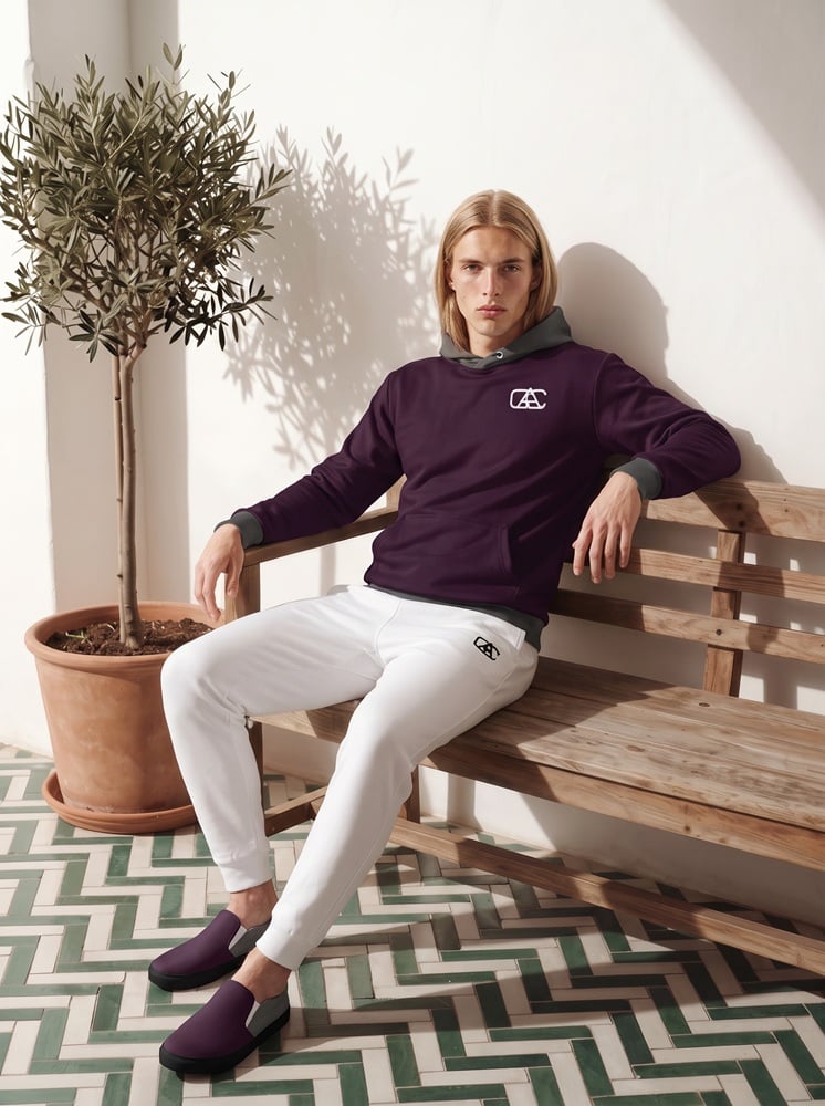 Bodhi The Bauhaus Series (Plum and Grey) Hoodie Fleece Joggers Canvas Deck Shoes plum grey white front art concierge clothing jpg Bodhi The Bauhaus Series (Plum and Grey) Hoodie Fleece Joggers Canvas Deck Shoes plum grey white front art concierge clothing jpg