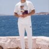Dean Azure Coast The Tartan Series (Classic Black and Yellow) Champion T Shirt Fleece Joggers Canvas Deck Shoes black yellow white front art concierge clothing jpg