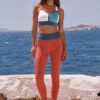 Skyler Azure Coast The Art Series (Ode to Saint Laurent) 4 Longline Sports Bra Yoga Leggings Canvas Deck Shoes persimmon red green front art concierge clothing JPG