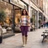 The Tartan Series (Classic Black and Yellow) Hoodie Yoga Pants Suede Boots yellow black white front art concierge clothing JPG