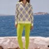 The Tartan Series (Light and Dark Mustard) Track Jacket Yoga Leggings Canvas Deck Shoe yellow mustard black front art concierge clothing JPG