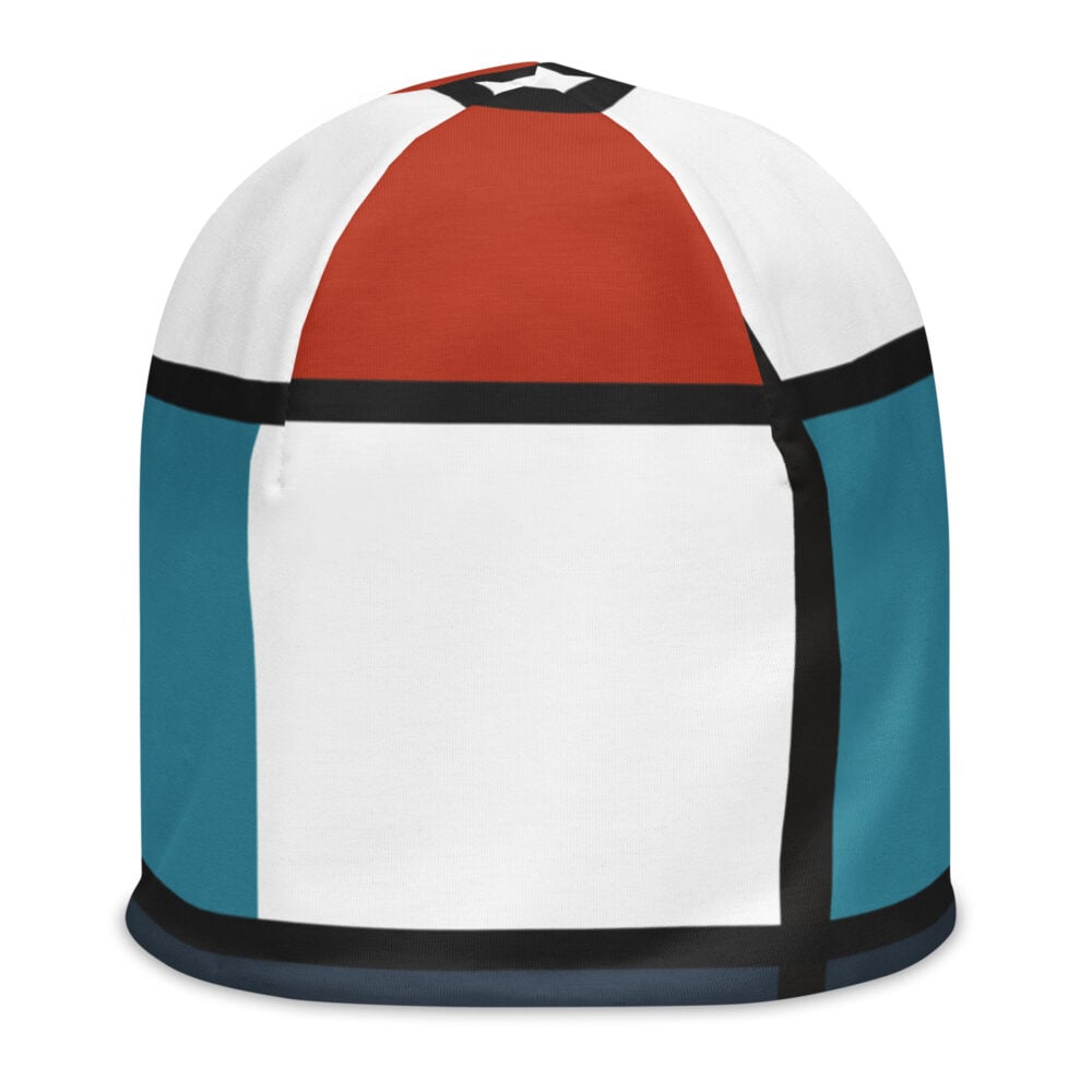 The Art Series (Ode to Saint Laurent) 4 Beanie persimmon red green black white front art concierge clothing jpg