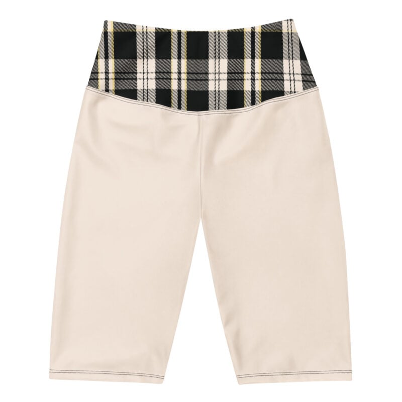The Tartan Series (Black) Biker Shorts black pink white front art concierge clothing jpg