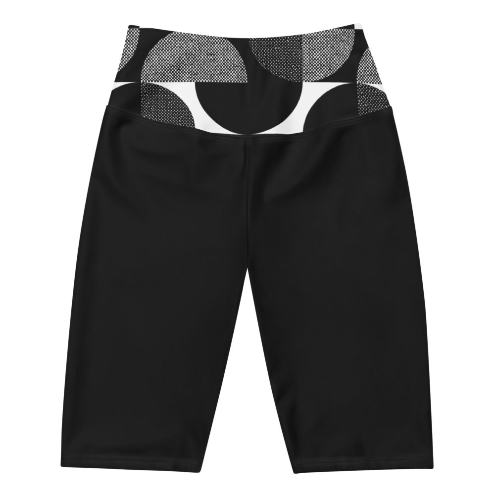 The Bauhaus Series (Black Circles) Biker Shorts black white front art concierge clothing jpg
