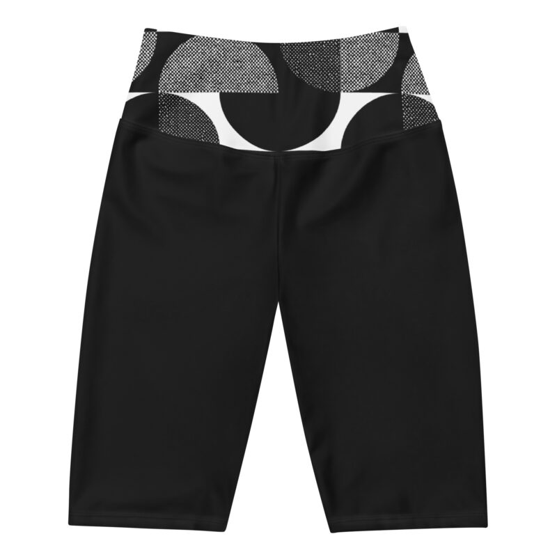 The Bauhaus Series (Black Circles) Biker Shorts black white front art concierge clothing jpg