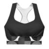 The Bauhaus Series (Black Circles) Longline Sports Bra black white front art concierge clothing jpg