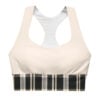 The Tartan Series (Black) Longline Sports Bra black pink white front art concierge clothing jpg