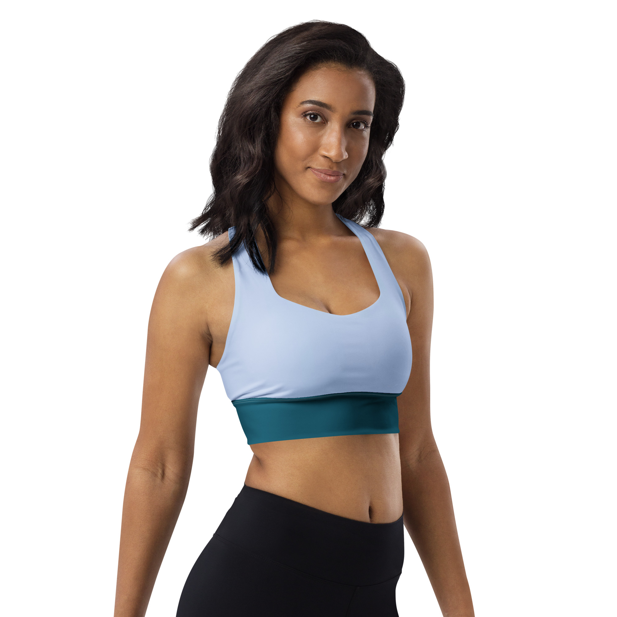 all over print recycled longline sports bra white right front 6aa0732dc508a jpg