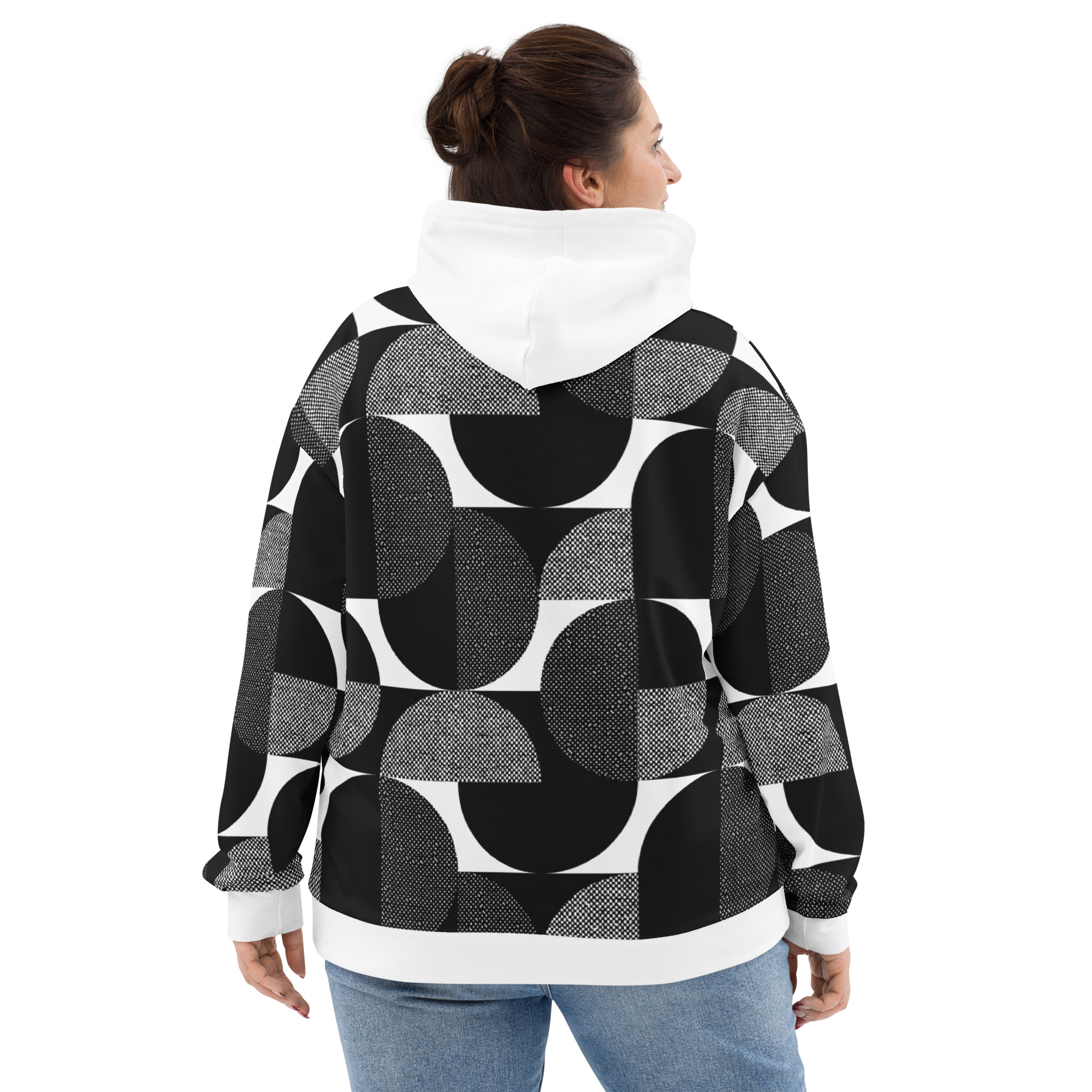 all over print recycled unisex hoodie white back 6aaeeb19e5e93