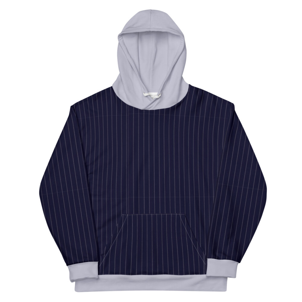 The Stripes Series (Pinstripes) Hoodie blue grey front art concierge clothing jpg