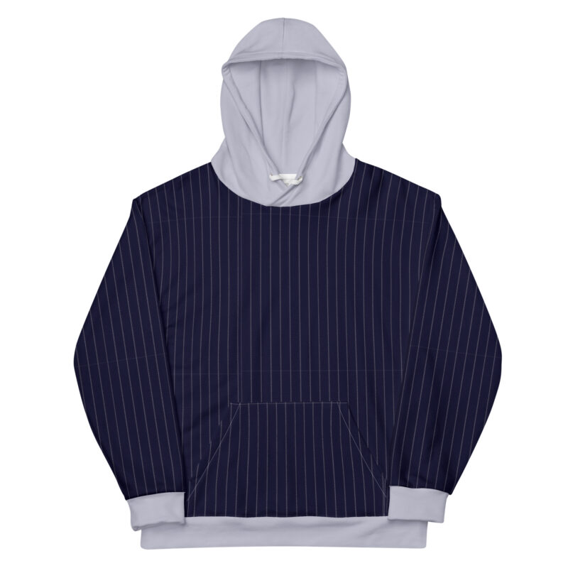 The Stripes Series (Pinstripes) Hoodie blue grey front art concierge clothing jpg