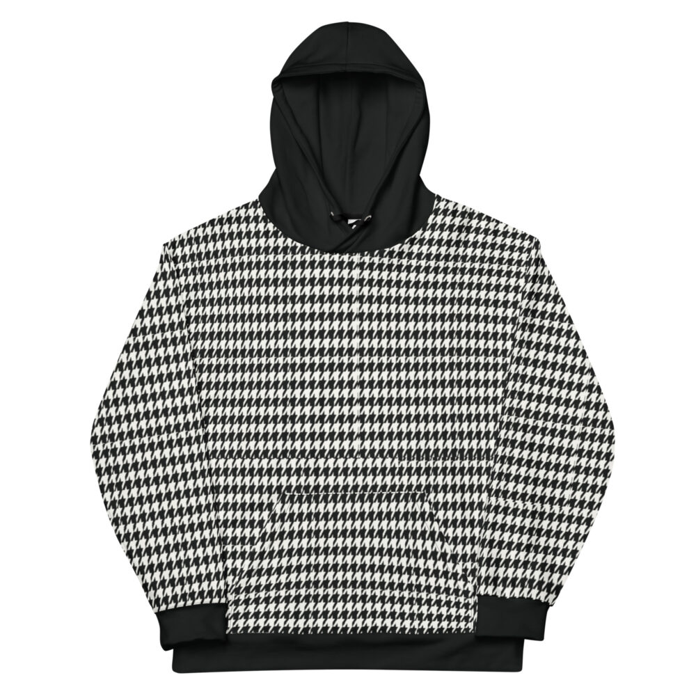 The Art Series (Houndstooth) Hoodie houndstooth black white front art concierge clothing jpg
