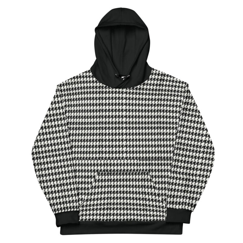 The Art Series (Houndstooth) Hoodie houndstooth black white front art concierge clothing jpg