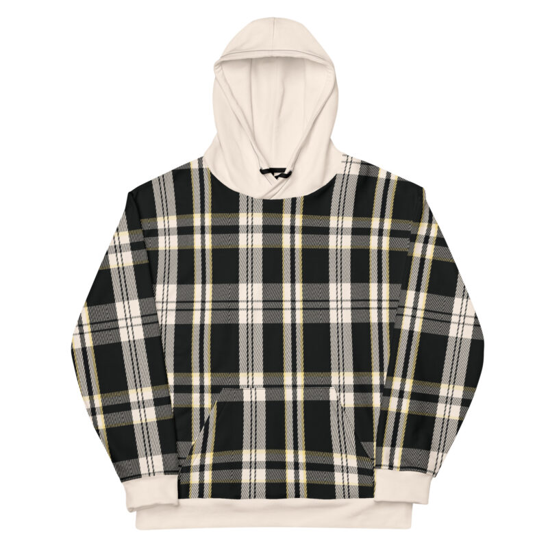 The Tartan Series (Black) Hoodie black pink white front art concierge clothing jpg