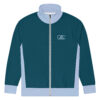 The Bauhaus Series (Grey and Teal) Track Jacket teal grey white front art concierge clothing jpg