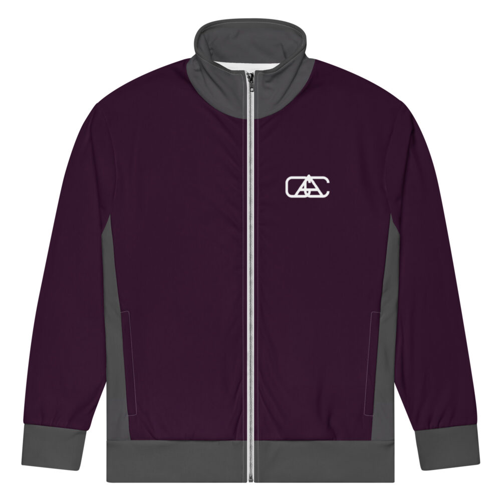 The Bauhaus Series (Plum and Grey) track jacket plum grey white front art concierge clothing JPG