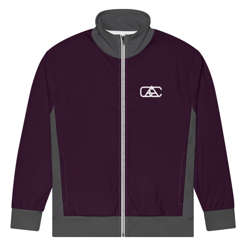 The Bauhaus Series (Plum and Grey) track jacket plum grey white front art concierge clothing JPG