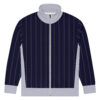 The Stripes Series (Pinstripes) Track Jacket blue pinstripe white front art concierge clothing jpg