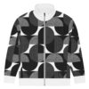 The Bauhaus Series (Black Circles) Track Jacket black white front art concierge clothing jpg