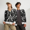 all over print recycled unisex track jacket white front 6aaee24b853ef