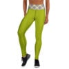 The Tartan Series (Light and Dark Mustard) Yoga Leggings mustard yellow black front art concierge clothing jpg